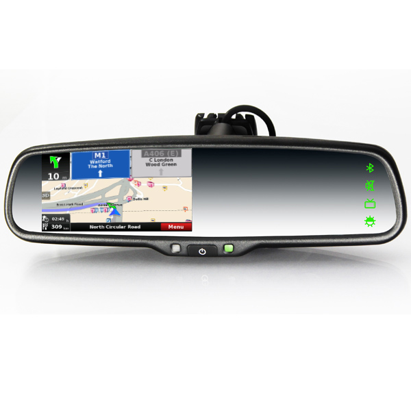 Rear View Mirror Monitor With Bluetooth And Navigation Spot Dem